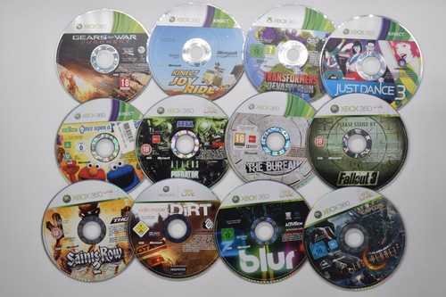 Xbox 360 disc only games - disc,