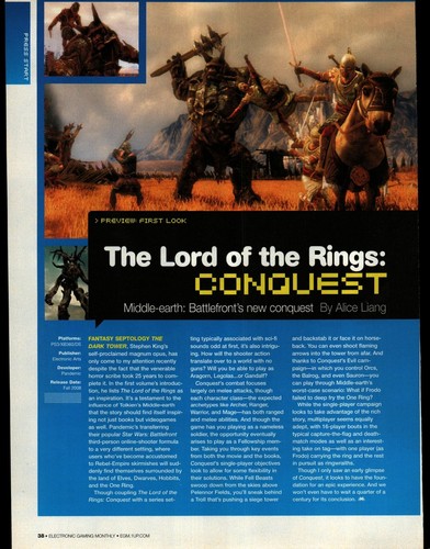 Lord the rings conquest - of,
